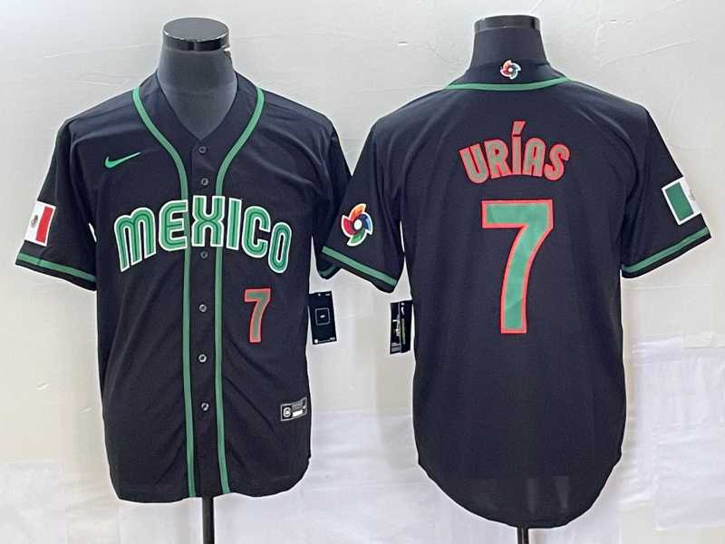 Men's Mexico Baseball #7 Julio Urias Number 2023 Black World Classic Stitched Jersey6,We sell and wholesale Men's Mexico Baseball #7 Julio Urias Number 2023 Black World Classic Stitched Jersey6 on line form chian!